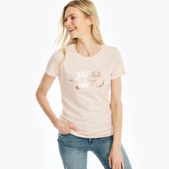 Nautica Tops - Nautica Women's M Gold Foil Tee NEW